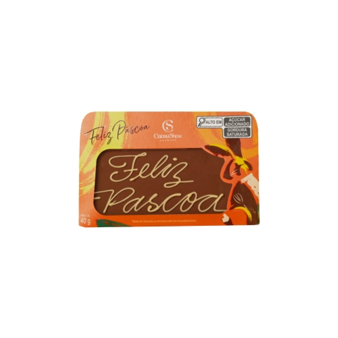Detalhes do produto Choc Feliz Pascoa 40Gr Cacau Show Choc.choc Bco
