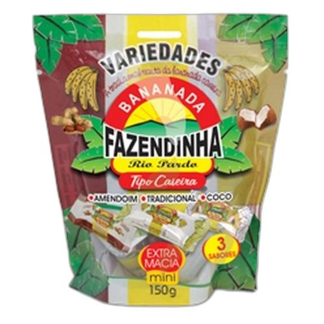 Detalhes do produto Doce Banana 3 Sabores 10X15G Fazendinha Amend.trad.coco