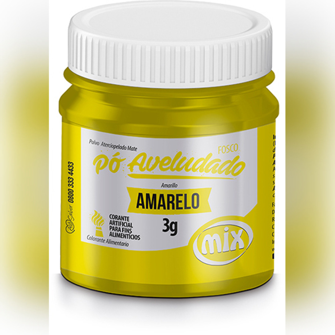 Detalhes do produto X Corante Po Aveludado 3Gr Mix Amarelo