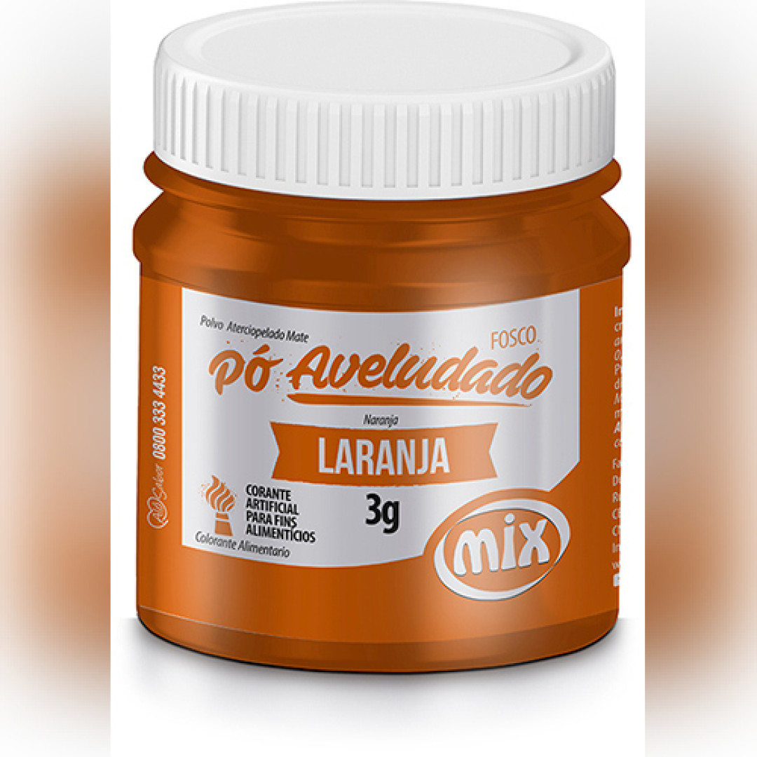 Detalhes do produto X Corante Po Aveludado 3Gr Mix Laranja