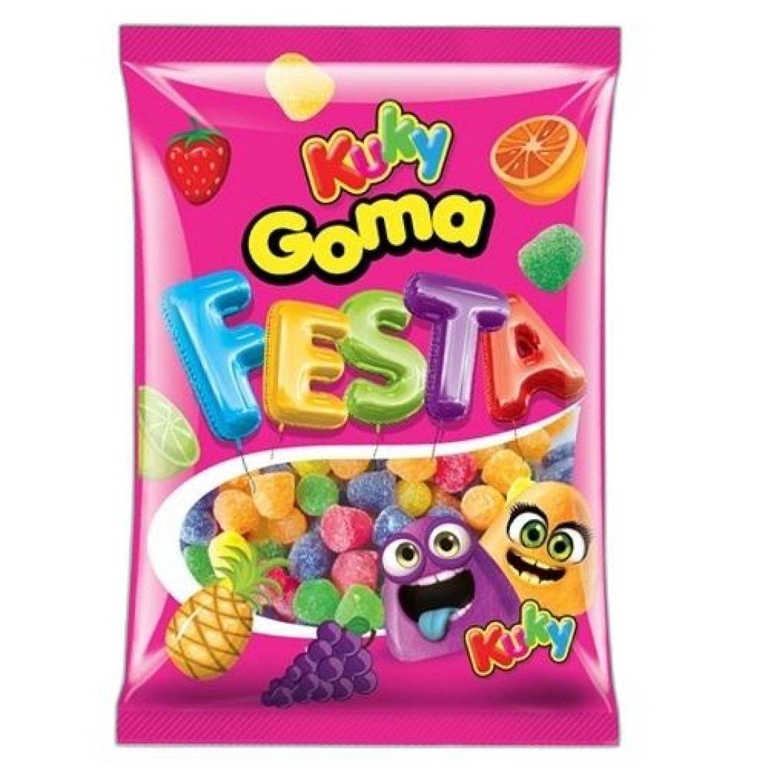 Detalhes do produto Goma Mini Festa 25X20Gr Kuky Sortidos