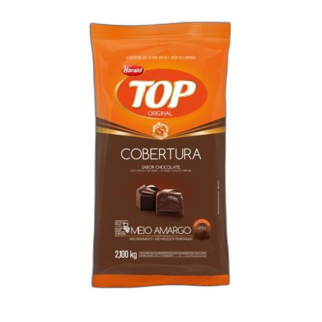 Detalhes do produto Cobert Frac Gotas Top 2,1Kg Harald Meio Amargo