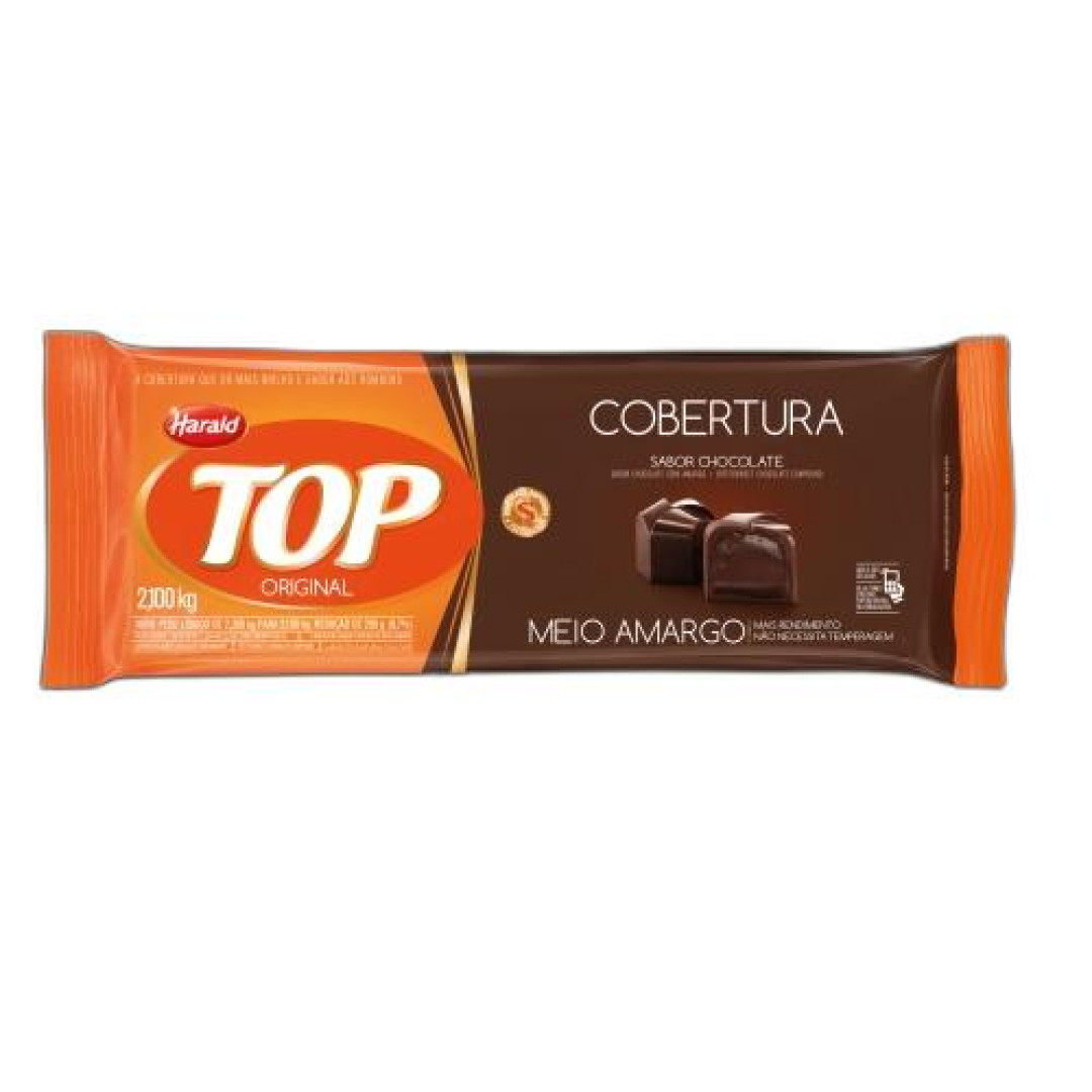 Detalhes do produto Cobert Frac Top 2,1Kg Harald Meio Amargo