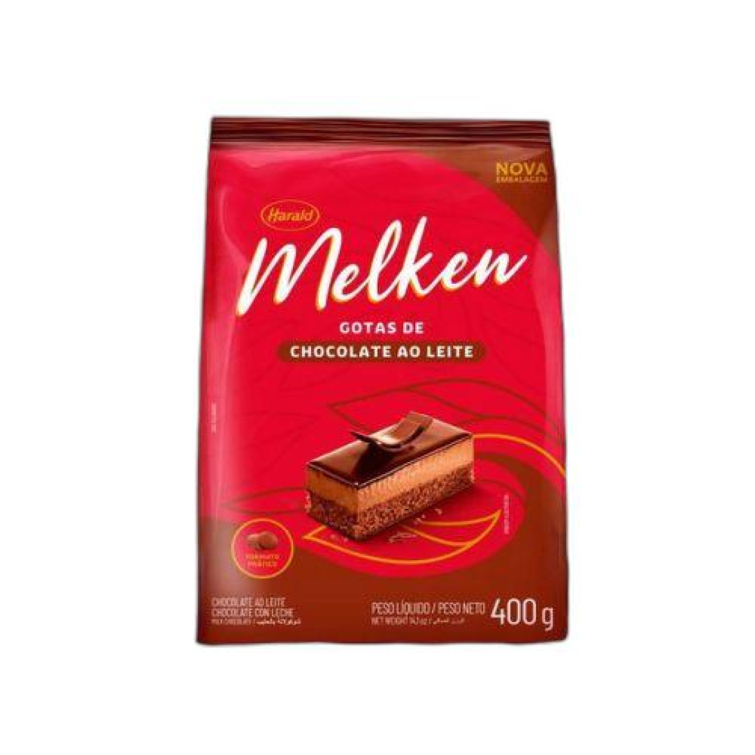 Detalhes do produto Choc Gotas Melken 400Gr Harald Ao Leite