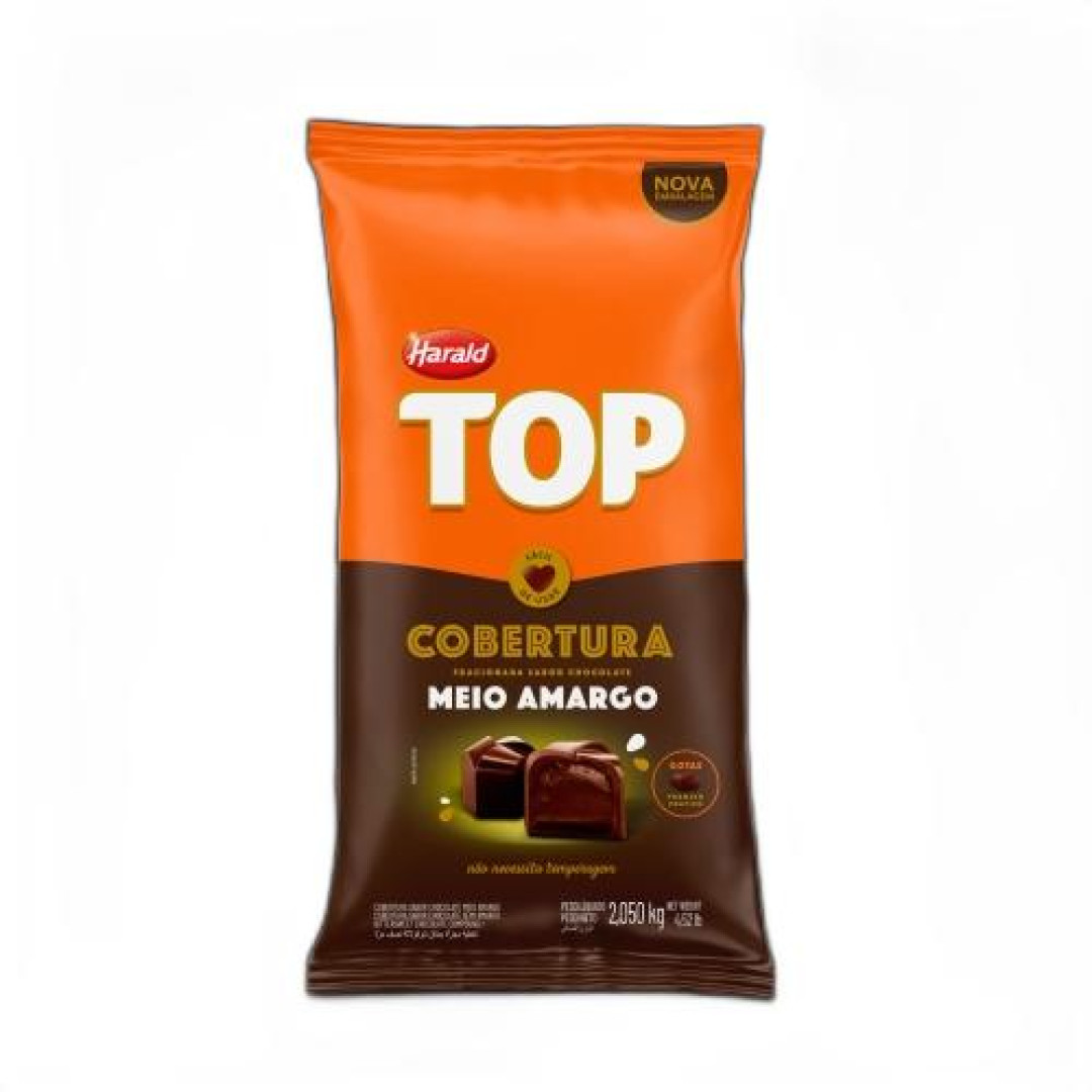 Detalhes do produto Cobert Frac Gotas Top 2,05Kg Harald Meio Amargo