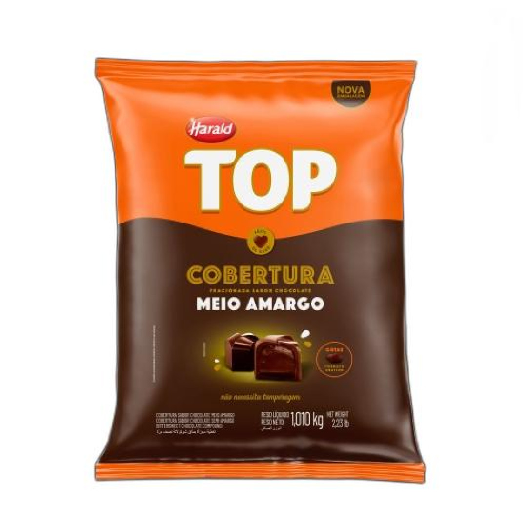 Detalhes do produto Cobert Frac Gotas Top 1,01Kg Harald Meio Amargo