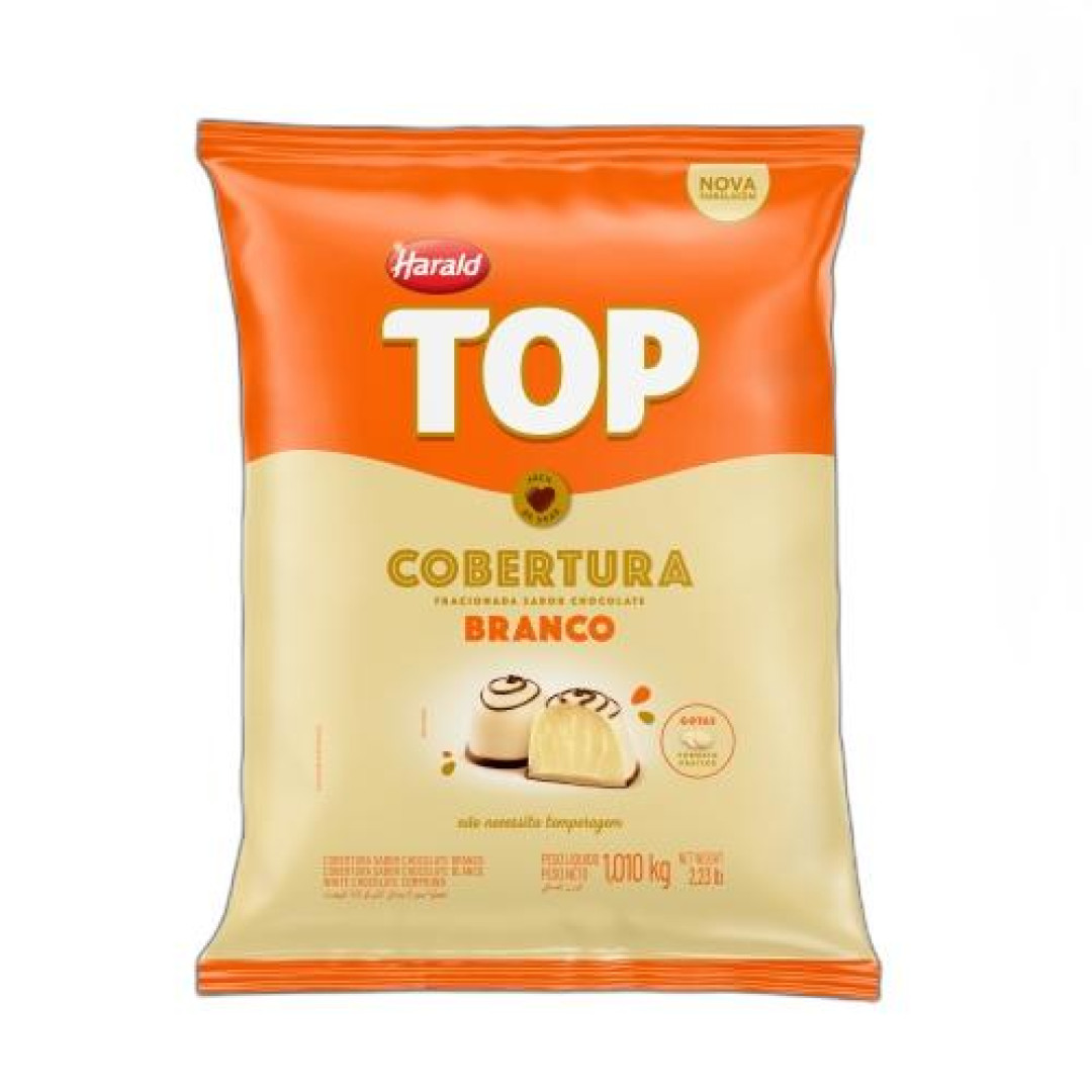Detalhes do produto Cobert Frac Gotas Top 1,01Kg Harald Choc Bco