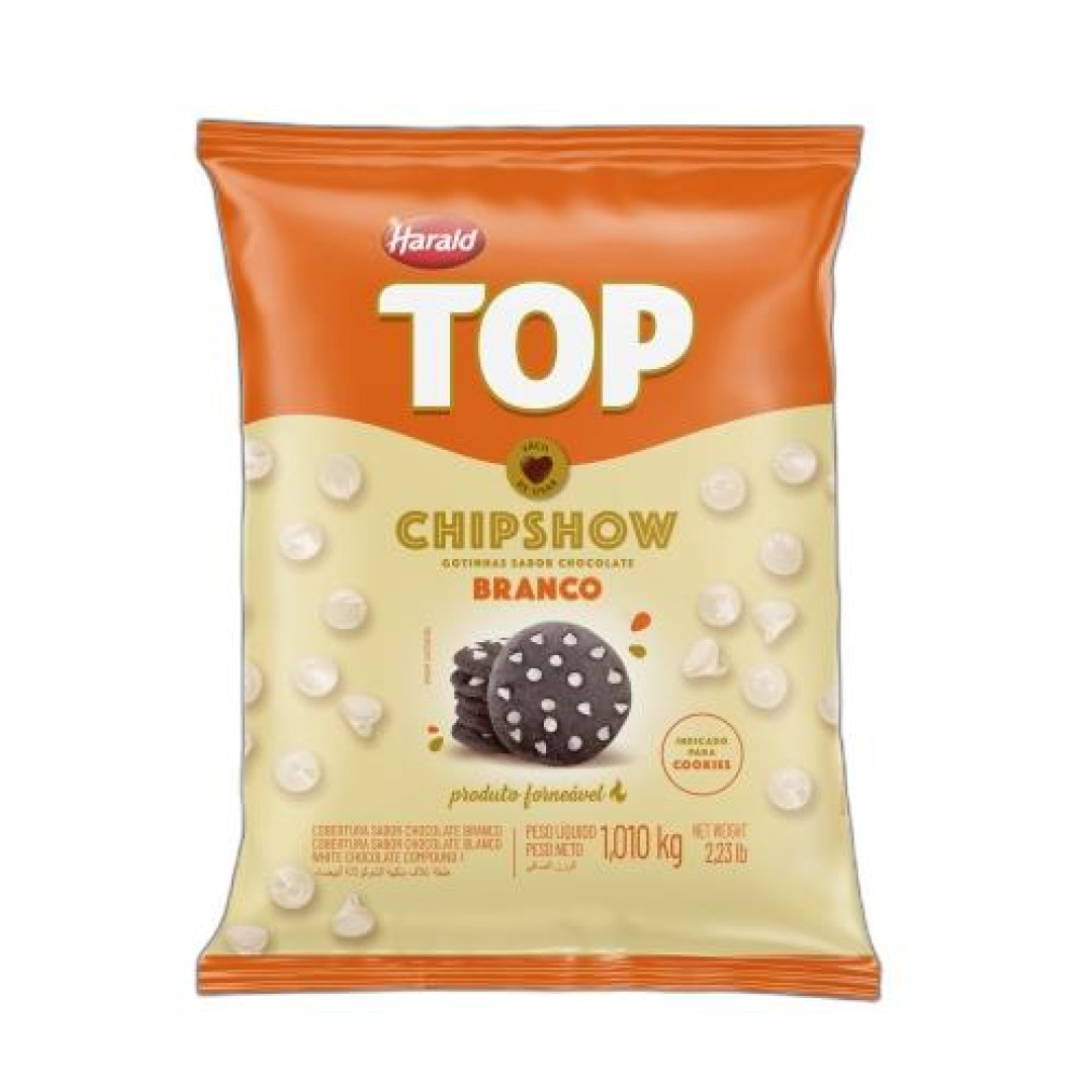 Detalhes do produto Cobert Gotas Chipshow Top 1,01Kg Haral Choc Bco