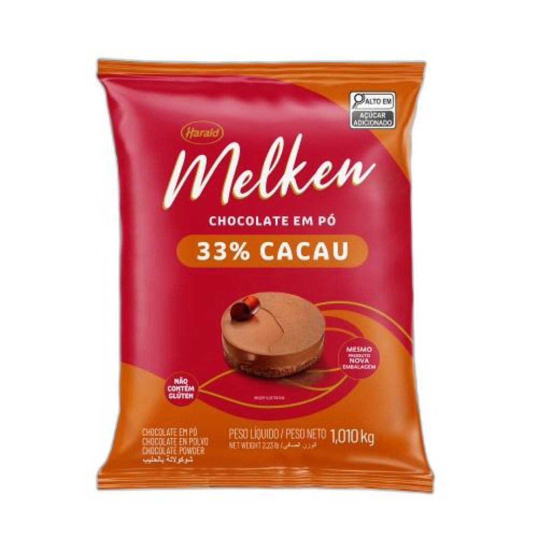 Detalhes do produto Choc Po 33% Cacau Melken 1,01Kg Harald .