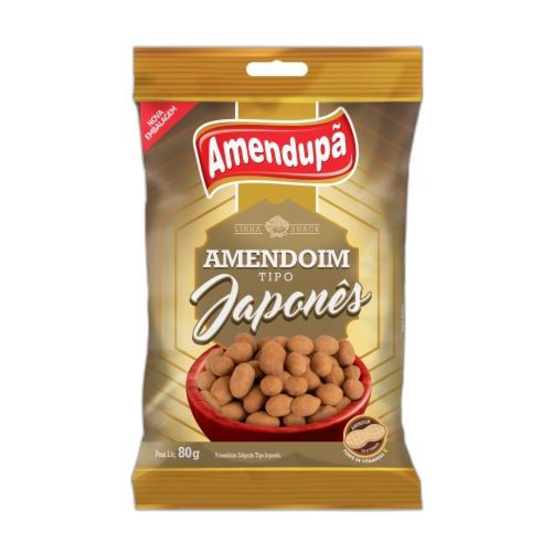 Detalhes do produto Amendoim Japones Pc 80Gr Amendupa Salgado