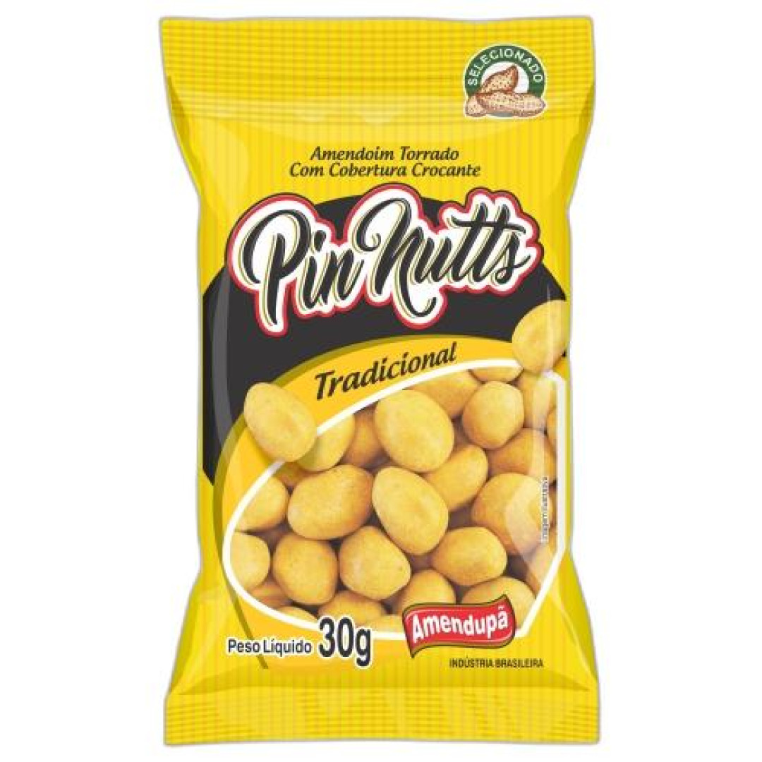 Detalhes do produto Amendoim Pin Nutts Fd 50X30Gr Amendupa Salgado