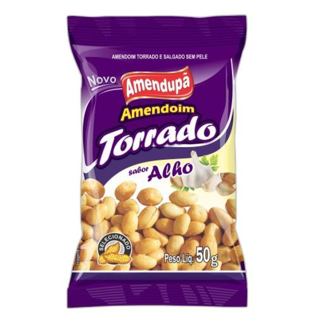Detalhes do produto Amend Torrado Dp 30X50Gr Amendupa Alho