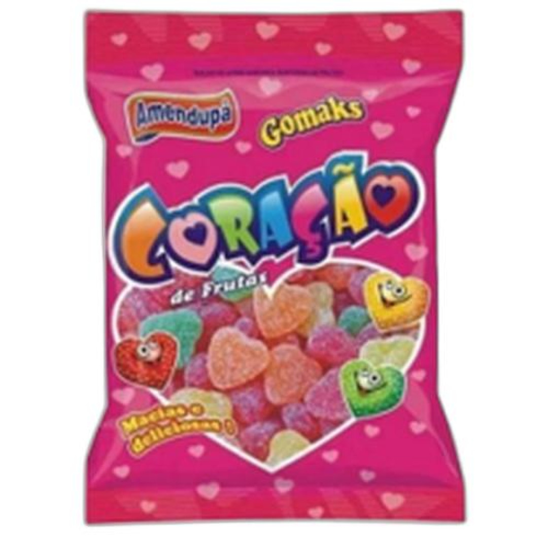 Detalhes do produto Goma Gomaks Coracao 200Gr Amendupa Frutas