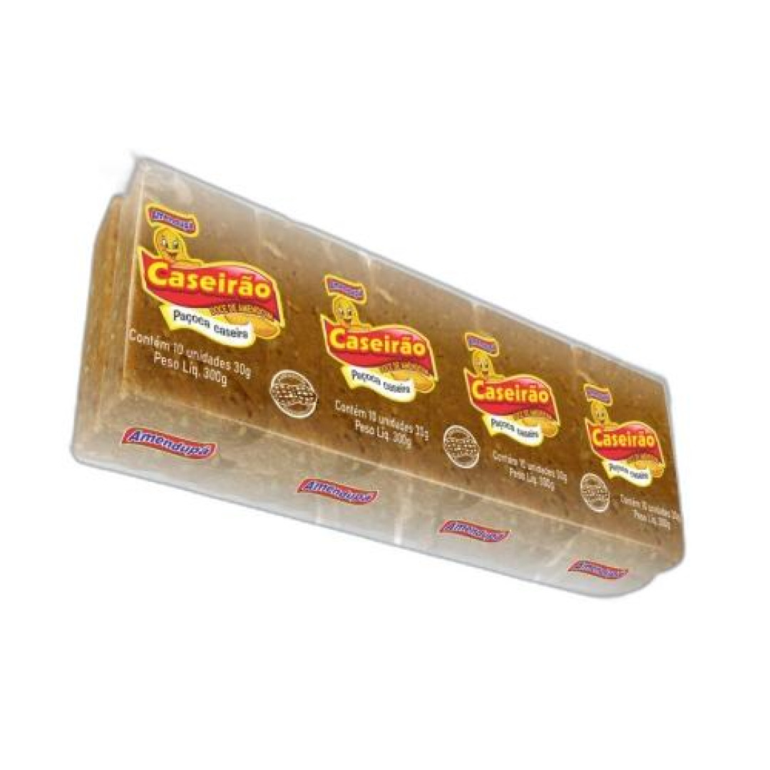 Detalhes do produto Pacoca Caseirao 300Gr Amendupa Amendoim