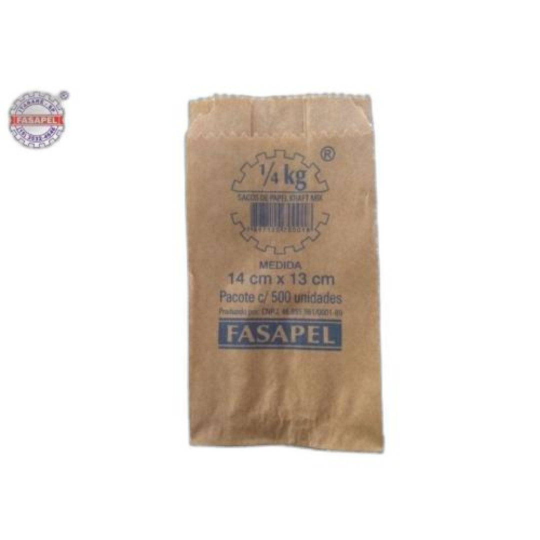 Detalhes do produto Saco Kraft 1.4Kg 500Un Fasapel .