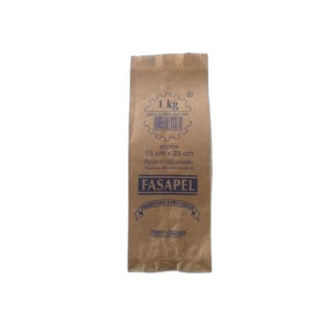 Detalhes do produto Saco Kraft 1Kg 500Un Fasapel .