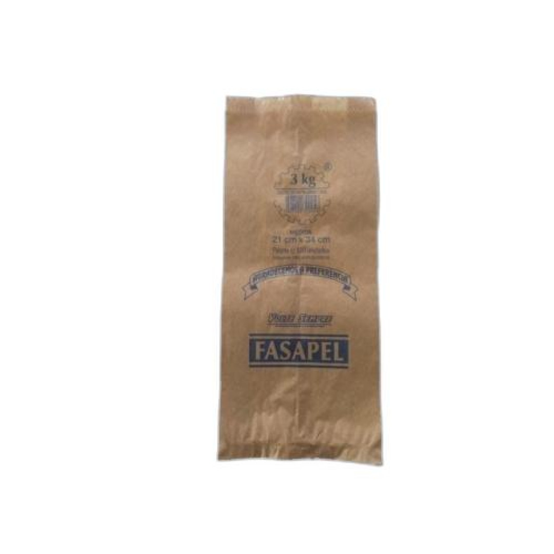 Detalhes do produto Saco Kraft 3Kg 500Un Fasapel .