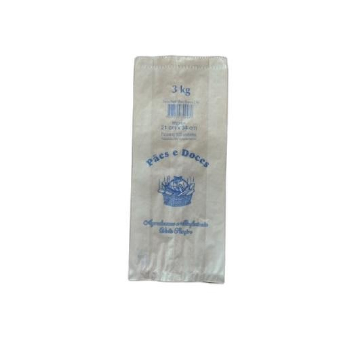 Detalhes do produto Saco Mono Paes 3Kg 500Un Fasapel Branco