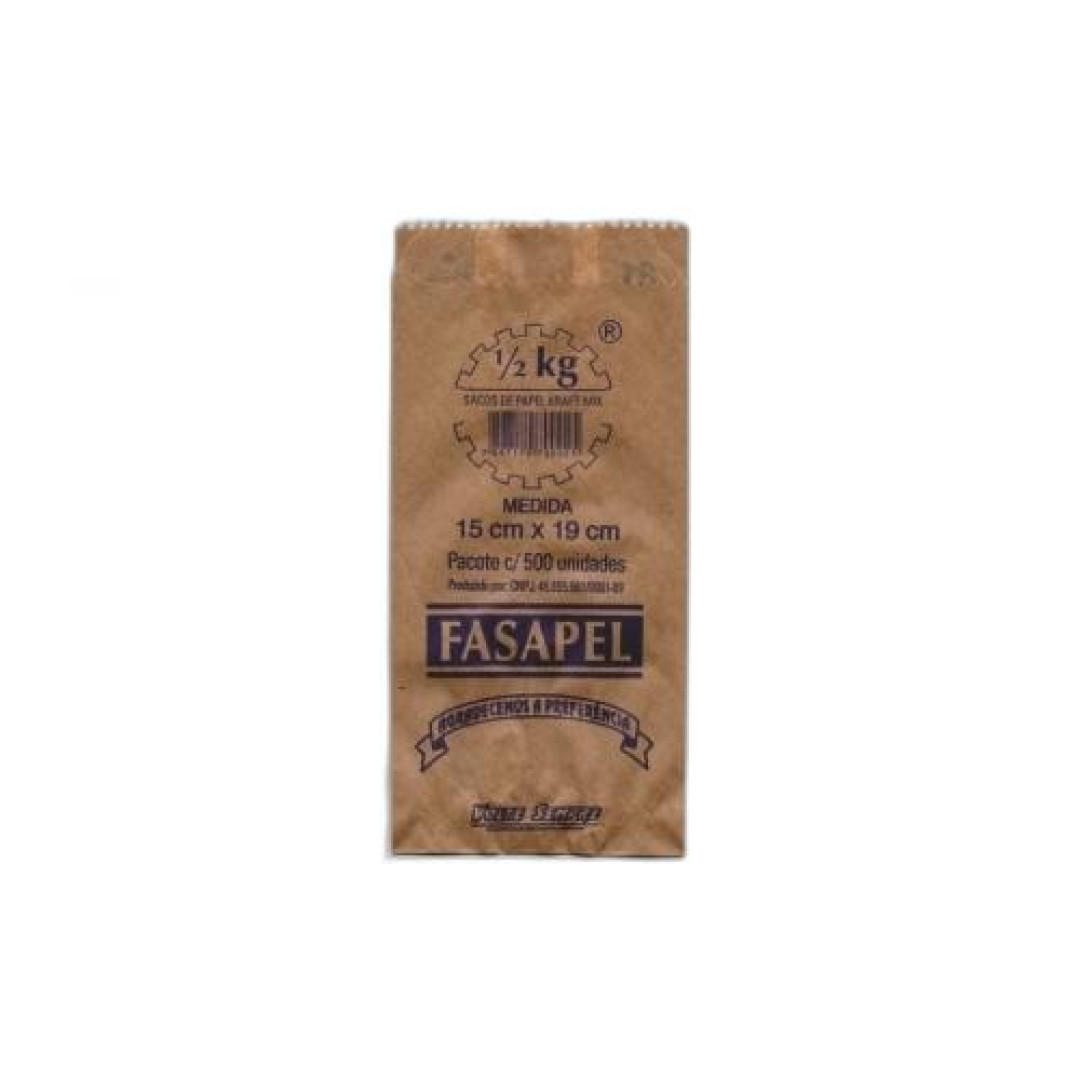 Detalhes do produto Saco Kraft Mix Econo 1.2Kg 500Un Fasapel .