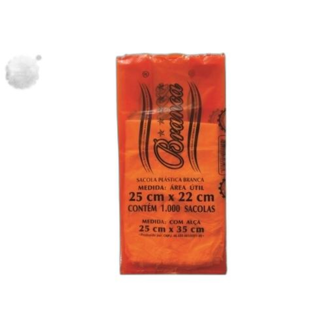 Detalhes do produto Sacola Plast 25X35Cm Estr 1000Un Fasapel Branca
