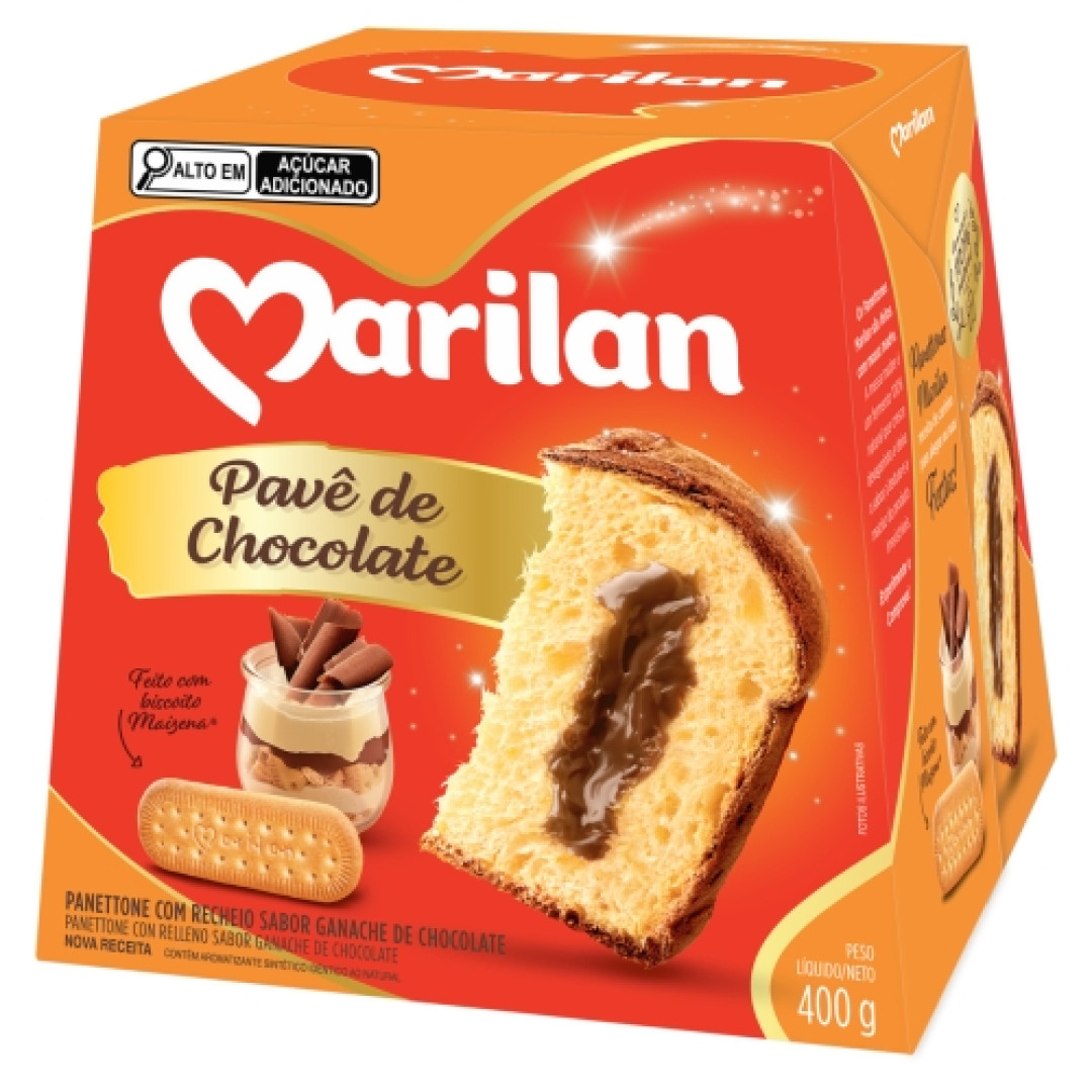 Detalhes do produto Panetone 400Gr Marilan Pave Chocolate