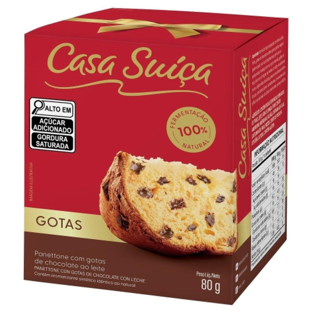 Detalhes do produto Panetone Mini 80Gr Casa Suica Gotas Choc