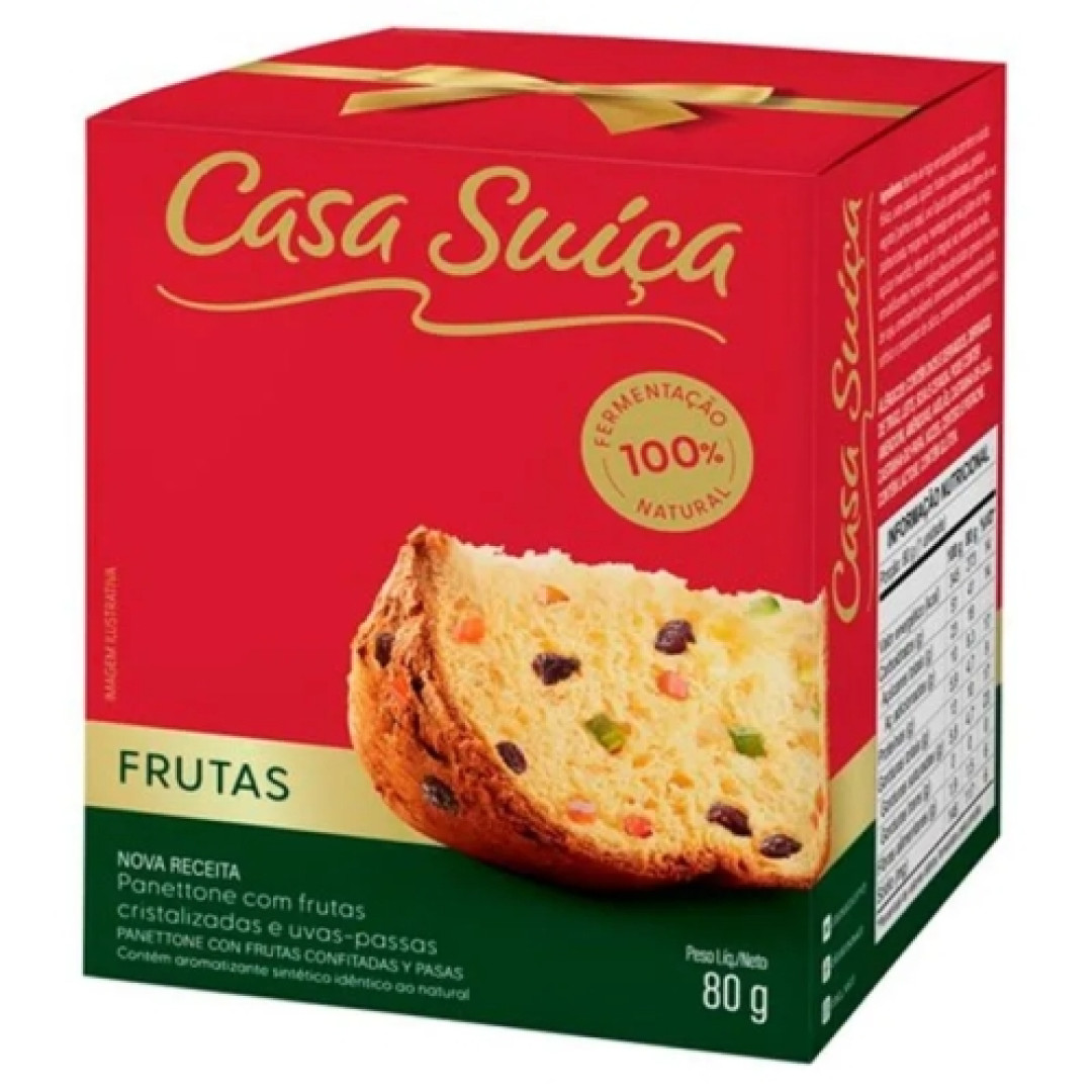 Detalhes do produto Panetone Mini 80Gr Casa Suica Frutas Cristali