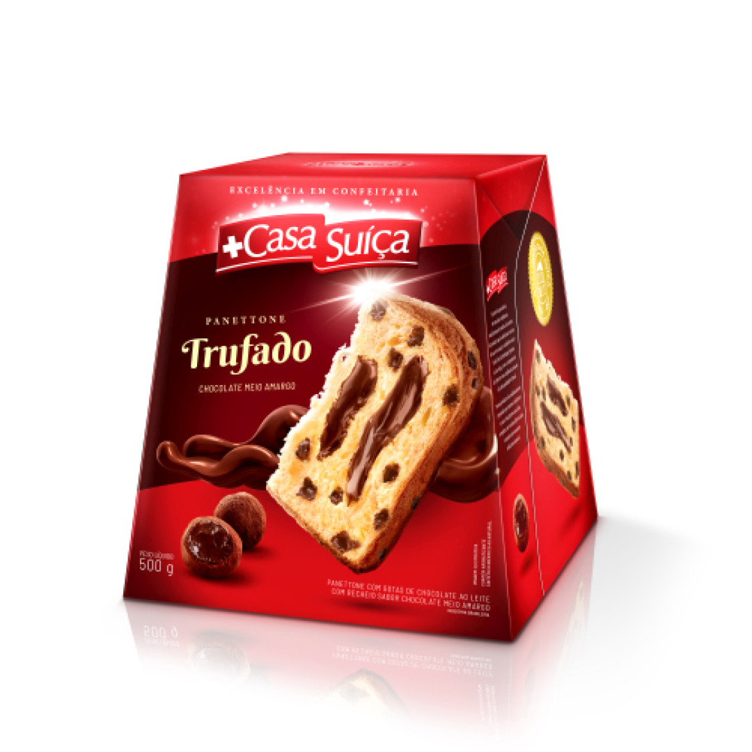 Detalhes do produto Panetone Rech Trufado 500Gr Casa Suica Meio Amargo