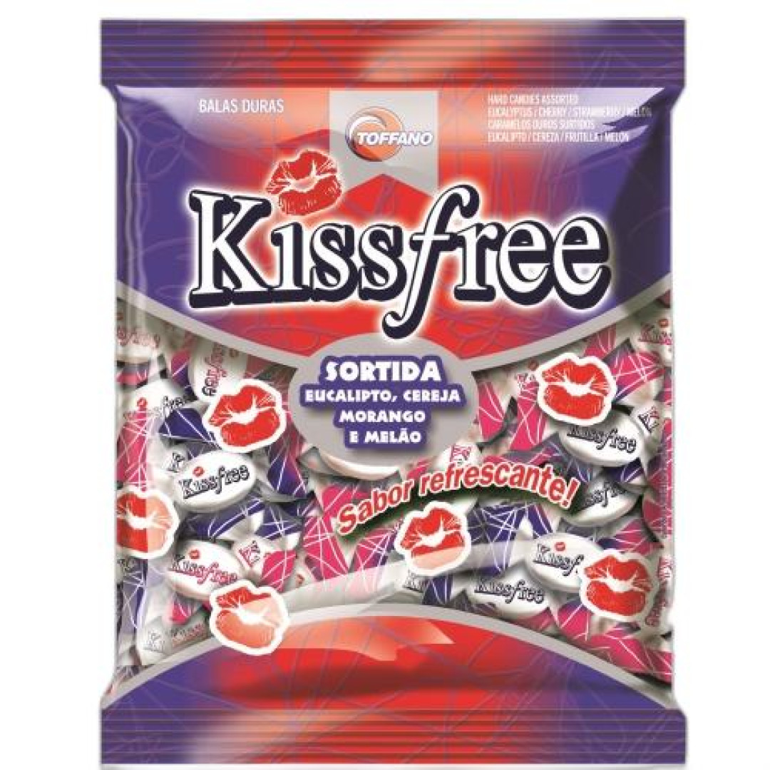 Detalhes do produto Bala Dura Kiss Free 400Gr Toffano Sortido