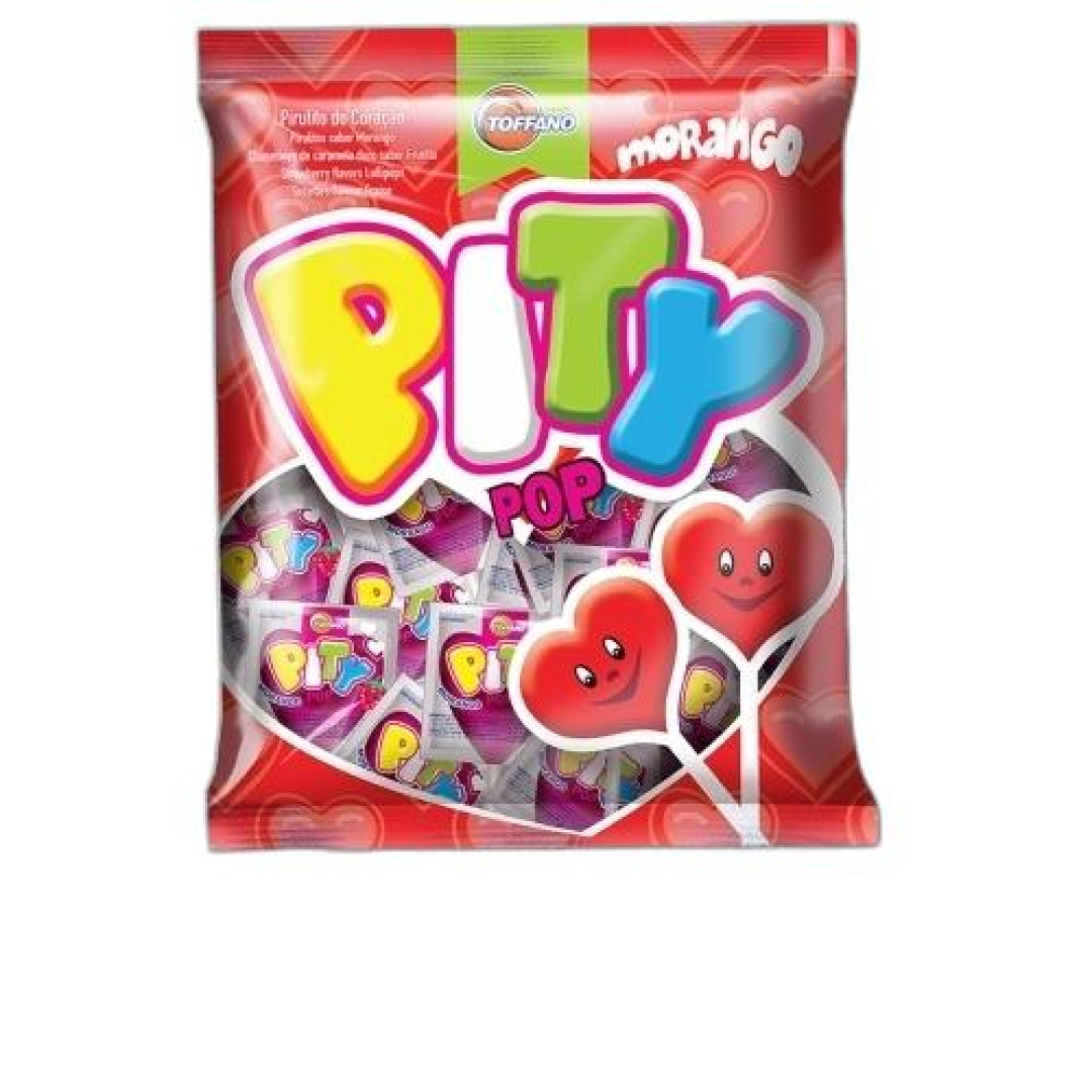 Detalhes do produto Pirl Pity Pop 200Gr Toffano  Morango