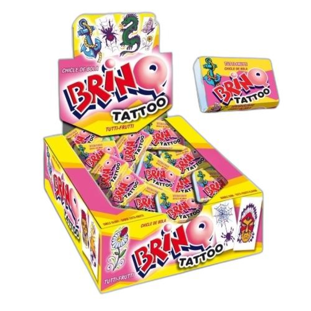 Detalhes do produto Chicle Brinq Tattoo 350Gr Toffano Tutti Frutti