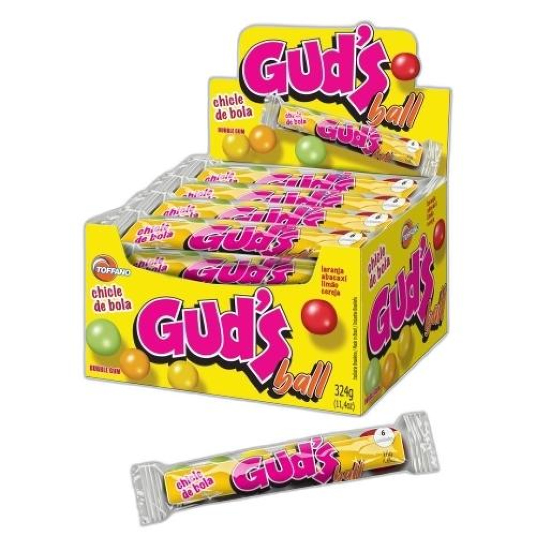 Detalhes do produto Chicle Guds Ball Tubo Dp 18X18G Toffano Sortido