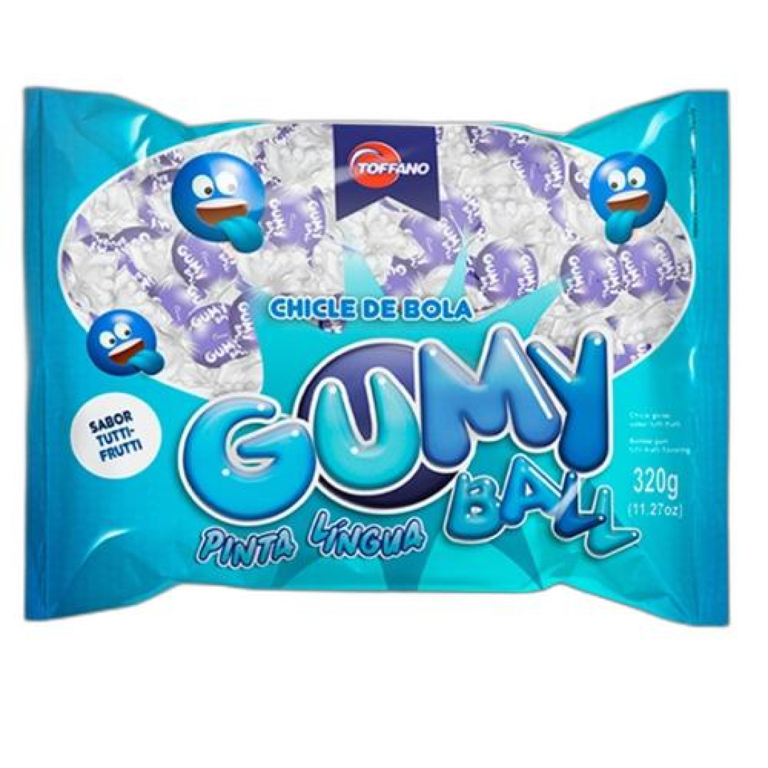 Detalhes do produto Chicle Gumy Ball Pinta Pc 320Gr Toffano Tutti Frutti