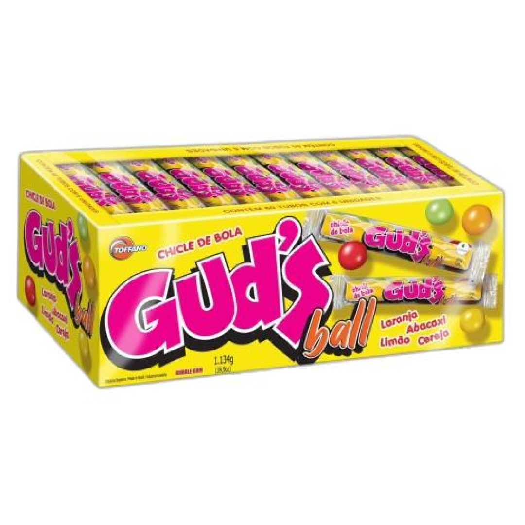 Detalhes do produto Chicle Guds Ball Tubo Dp 60X18G Toffano Sortido