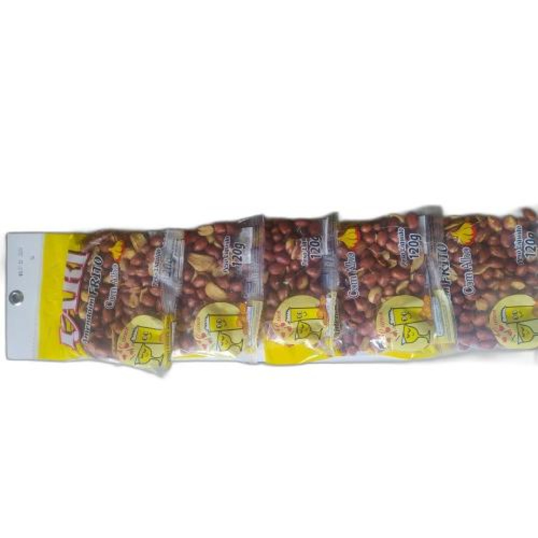 Detalhes do produto Amendoim Frito Ct 05X120Gr C.pele Pari Alho
