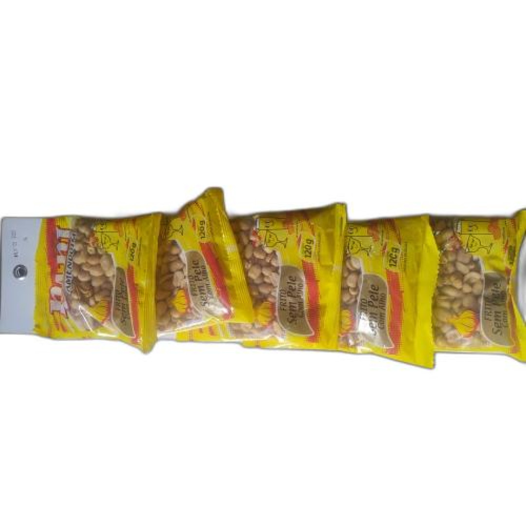 Detalhes do produto Amendoim Frito Ct 05X120Gr S.pele Pari Alho