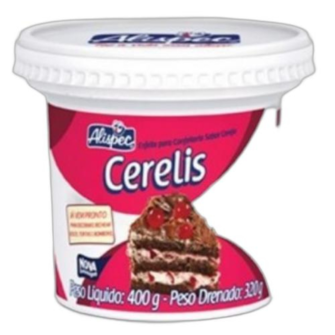 Detalhes do produto Cereja Calda Cerelis Pt 400Gr Alispec .
