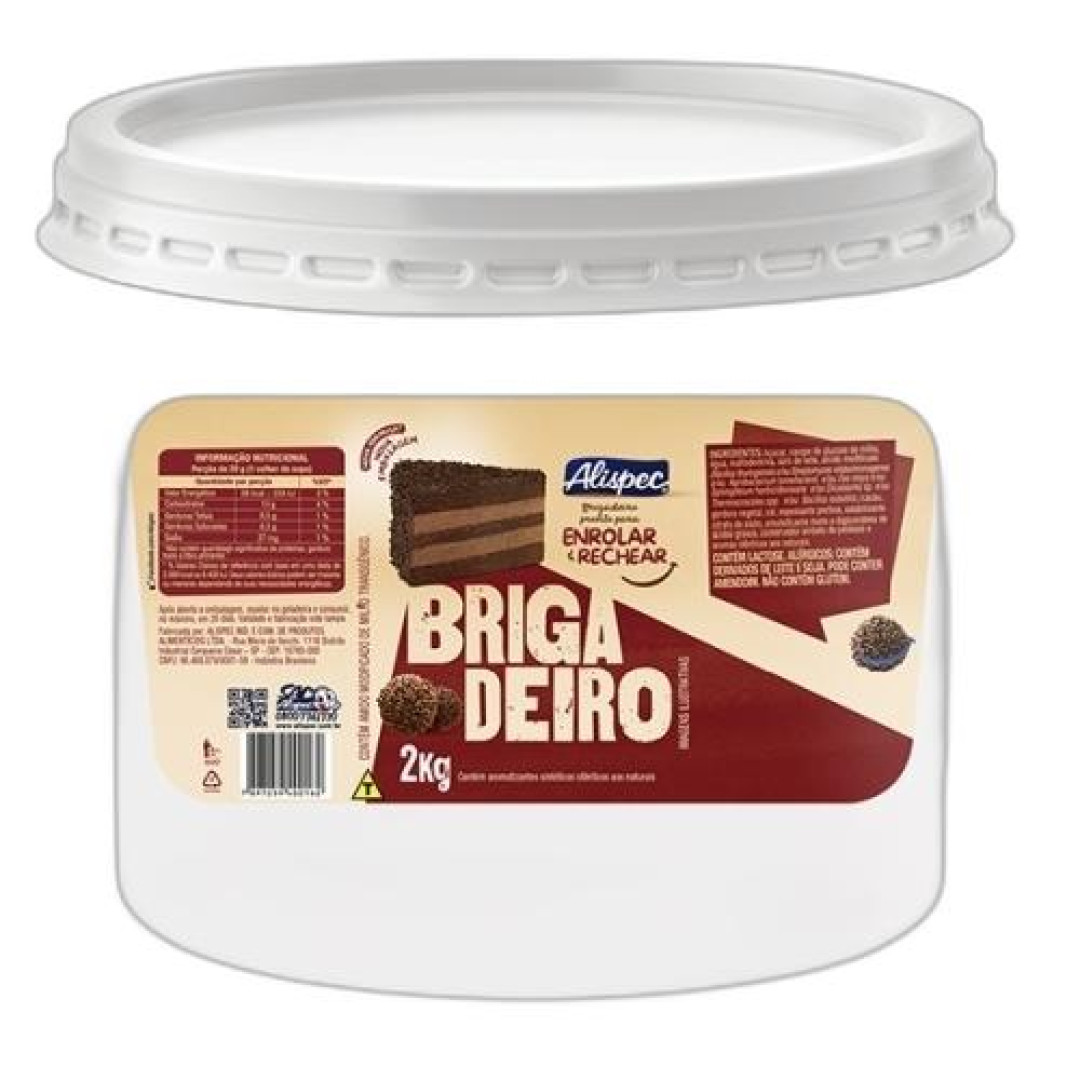 Detalhes do produto Brigadeiro Pt 2Kg Alispec Chocolate