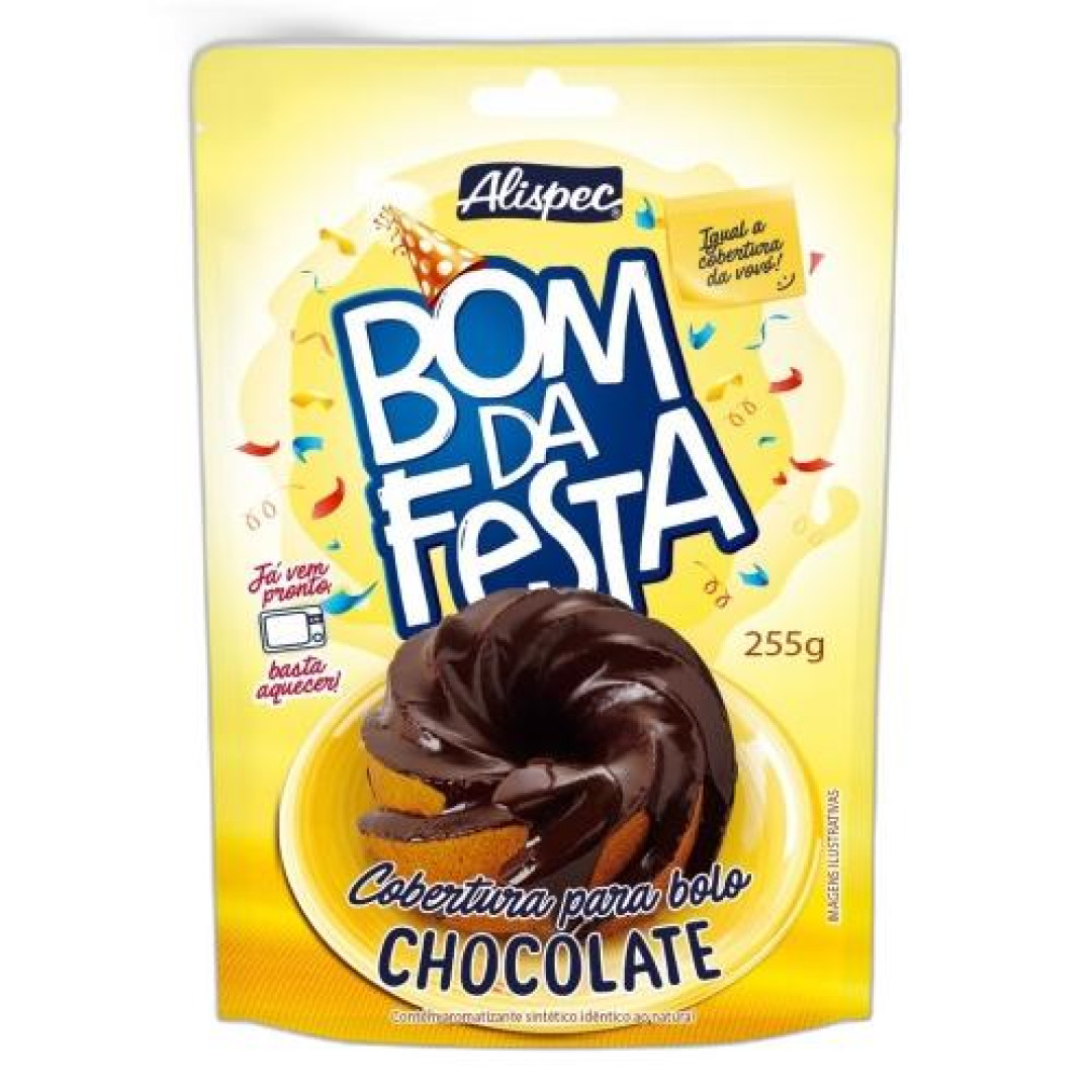 Detalhes do produto Cobertura Bom Da Festa 255Gr Alispec Chocolate