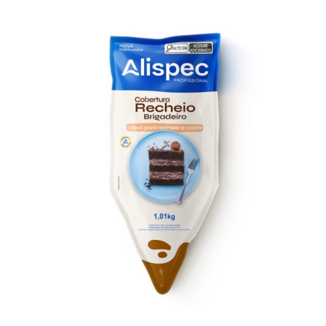 Detalhes do produto Rech Cobertura Bisnaga 1,01Kg Alispec Chocolate