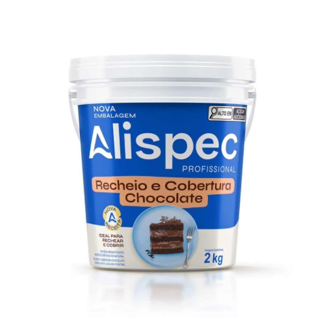 Detalhes do produto Rech Cobertura Pt 2Kg Alispec Chocolate