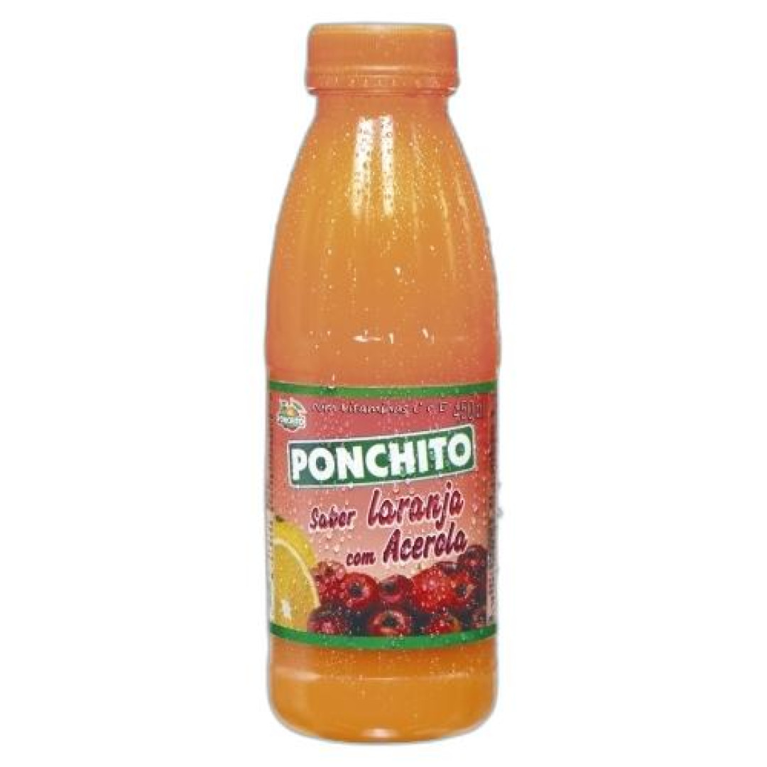 Detalhes do produto Bebida Mista 450Ml Ponchito Laranja.acerola
