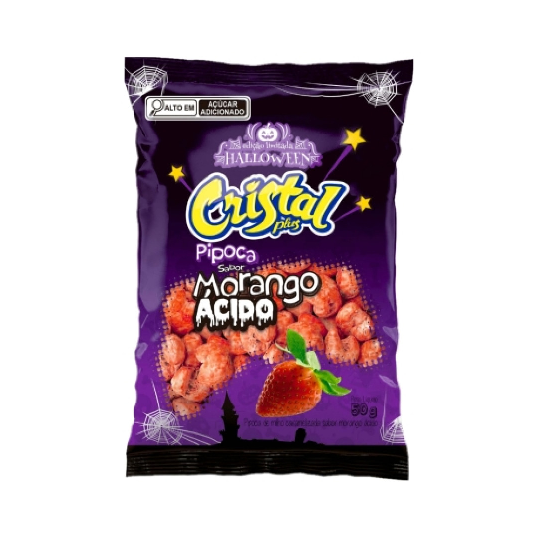 Detalhes do produto Pipoca Doce Plus 50Gr Cristal Morango.acido