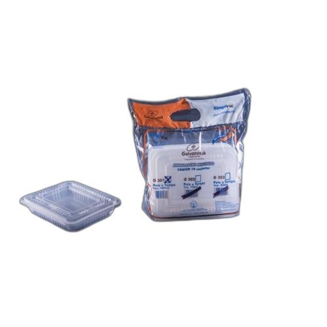 Detalhes do produto Pote Tampa Ret G301 10X1000Ml Galvanotek Transparente