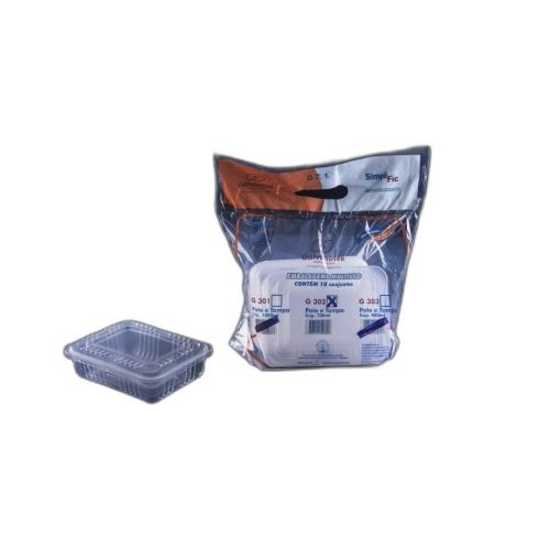 Detalhes do produto Pote Tampa Ret G302 10X700Ml Galvanotek Transparente