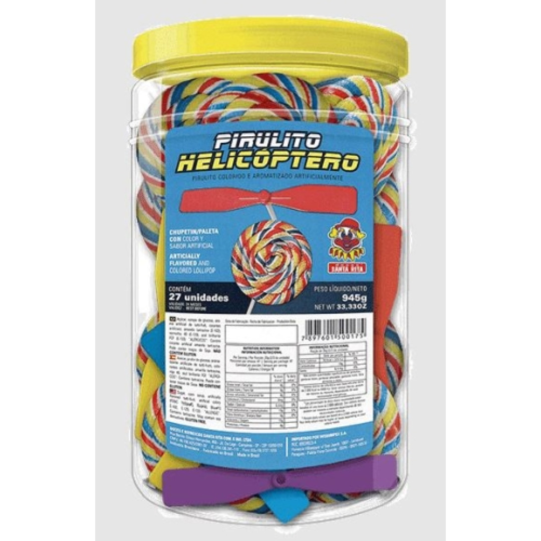 Detalhes do produto Pirl Helicoptero Pt 27Un 945Gr Sta Rita Tutti Frutti