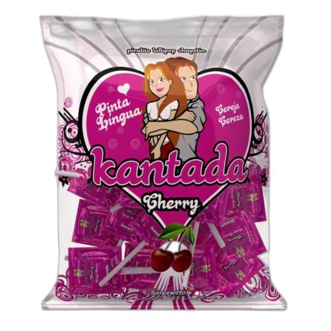 Detalhes do produto Pirulito Kantada 500Gr Simonetto Cereja