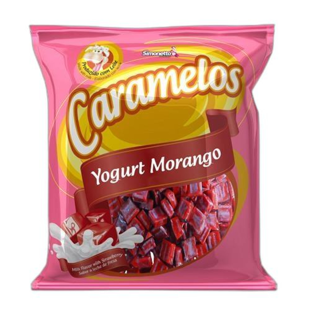 Detalhes do produto Bala Mast Caramelo 500Gr Simonetto Morango Iogurte