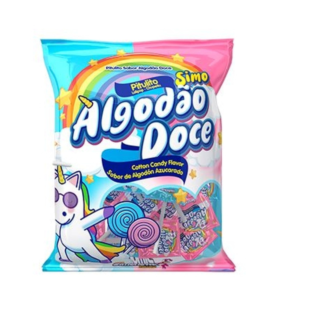 Detalhes do produto Pirulito Algod?o Doce 400Gr Simonetto Algodao Doce