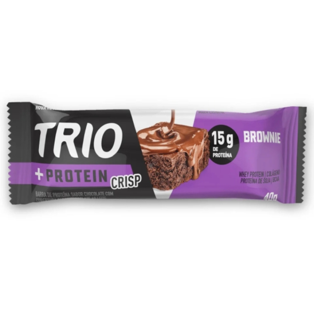 Detalhes do produto Barra +Protein Crisp 40Gr Trio Brownie